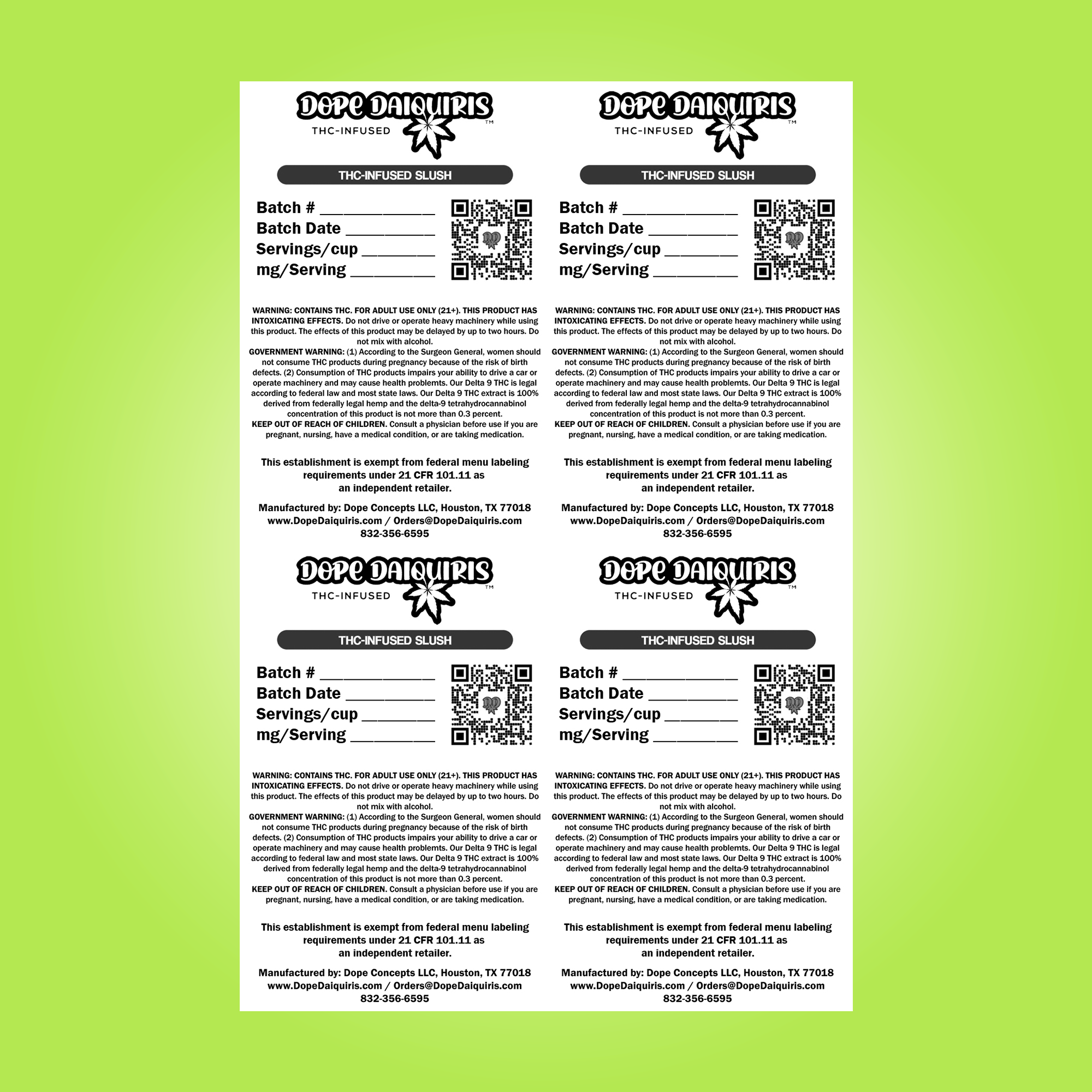 Compliancy Cup Labels 120ct (4ct - 30pk) - Image 2
