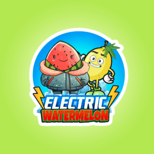 Electric Watermelon Logo Machine Sign
