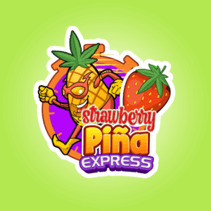 Strawberry Pina Express Logo Machine Sign