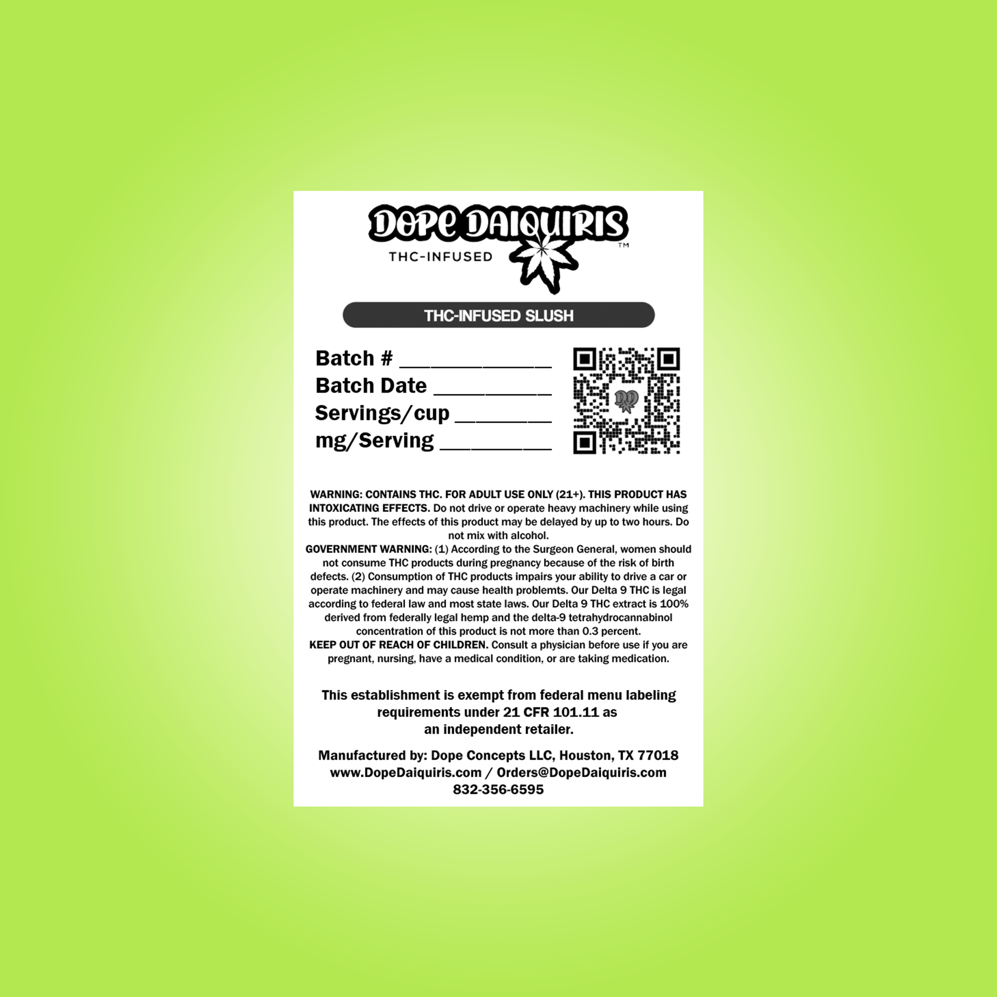 Compliancy Cup Labels 120ct (4ct - 30pk)